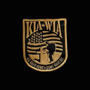 KIA-WIA patch Killed in Action Wounded in Action patch GOLD Tone